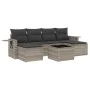 7-piece garden sofa set with light gray PE rattan cushions by , Garden sets - Ref: Foro24-3252869, Price: 438,88 €, Discount: %