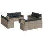 Gartensofagarnitur mit 13-teiligen Kissen aus grauem Kunststoff-Rattan. von , Gartensets - Ref: Foro24-3218772, Preis: 961,19...
