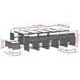 Set comedor de jardín con cojines 15 pzas ratán sintético negro de , Conjuntos de jardín - Ref: Foro24-3211179, Precio: 840,5...