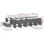 Garden dining set with 15-piece synthetic rattan gray cushions by , Garden sets - Ref: Foro24-3211172, Price: 878,80 €, Disco...