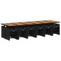 Gartenmöbel-Set, 17-teilig, mit schwarzen Polstern aus synthetischem Rattan. von , Gartensets - Ref: Foro24-3211191, Preis: 9...