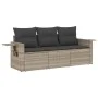 3-piece garden sofa set with gray synthetic rattan cushions by , Garden sets - Ref: Foro24-3252199, Price: 225,67 €, Discount: %