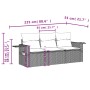 3-piece garden sofa set with gray synthetic rattan cushions by , Garden sets - Ref: Foro24-3252199, Price: 214,38 €, Discount: %