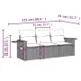 3-piece garden sofa set with gray synthetic rattan cushions by , Garden sets - Ref: Foro24-3252199, Price: 225,67 €, Discount: %