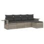 Garden sofa set and cushions 5 pieces light gray synthetic rattan by , Garden sets - Ref: Foro24-3252429, Price: 334,67 €, Di...
