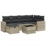 Gartensofagarnitur 7-teilig mit Polstern, helles graues PE-Rattan von , Gartensets - Ref: Foro24-3263498, Preis: 436,14 €, Ra...