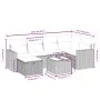 7-piece garden sofa set with light gray PE rattan cushions by , Garden sets - Ref: Foro24-3263498, Price: 461,45 €, Discount: %