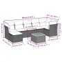 8-teiliges Gartensofa-Set mit schwarzen Polstern aus synthetischem Rattan. von , Gartensets - Ref: Foro24-3256084, Preis: 457...
