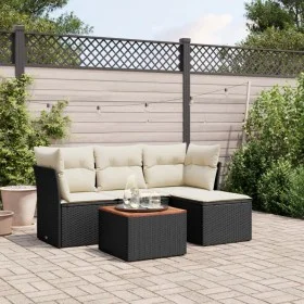 5-piece garden furniture set with black synthetic rattan cushions by , Garden sets - Ref: Foro24-3255937, Price: 287,21 €, Di...