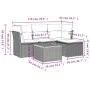 Gartenmöbel-Set 5-teilig mit schwarzen Polstern aus synthetischem Rattan von , Gartensets - Ref: Foro24-3255937, Preis: 287,2...