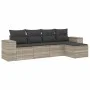 Set de sofás jardín y cojines 5 pzas ratán sintético gris claro de , Conjuntos de jardín - Ref: Foro24-3254829, Precio: 345,3...