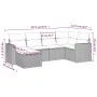 Garden sofa set 6 pieces and gray synthetic rattan cushions by , Garden sets - Ref: Foro24-3219252, Price: 404,96 €, Discount: %