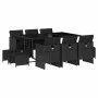11-piece garden dining set with black synthetic rattan cushions by , Garden sets - Ref: Foro24-3210607, Price: 609,43 €, Disc...