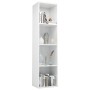 Weiß glänzendes Sperrholz Bücherregal 36x30x143cm von vidaXL, Bücherregale und Regale - Ref: Foro24-800150, Preis: 70,60 €, R...