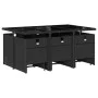 Set de comedor jardín 11 pzas con cojines ratán sintético negro de , Conjuntos de jardín - Ref: Foro24-3210607, Precio: 606,3...