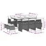 11-piece garden dining set with black synthetic rattan cushions by , Garden sets - Ref: Foro24-3210607, Price: 609,43 €, Disc...