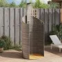 Außendusche aus PE-Rattan und grauer Akazie 100x100x241,5 cm von , Pool- und Spa-Zubehör - Ref: Foro24-368213, Preis: 394,40 ...