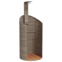 Außendusche aus PE-Rattan und grauer Akazie 100x100x241,5 cm von , Pool- und Spa-Zubehör - Ref: Foro24-368213, Preis: 385,45 ...