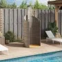 Außendusche aus PE-Rattan und grauer Akazie 100x100x241,5 cm von , Pool- und Spa-Zubehör - Ref: Foro24-368213, Preis: 394,40 ...