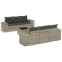7-piece garden sofa set with light gray PE rattan cushions by , Garden sets - Ref: Foro24-3254649, Price: 543,02 €, Discount: %