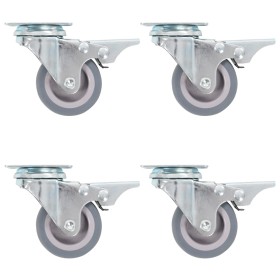 Drehbare Rollen mit doppelten Bremsen, 4 Stück, 50 mm. von , Materialhandhabung - Ref: Foro24-143418, Preis: 15,90 €, Rabatt: %