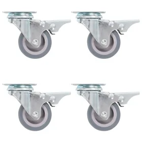 Swivel wheels with double brakes 4 units 50 mm by , Material handling - Ref: Foro24-143418, Price: 15,65 €, Discount: %