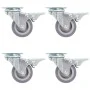 Swivel wheels with double brakes 4 units 50 mm by , Material handling - Ref: Foro24-143418, Price: 15,65 €, Discount: %