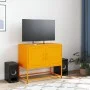 TV stand made of mustard yellow steel, 68.5x39x60.5 cm by , TV Furniture - Ref: Foro24-846473, Price: 56,98 €, Discount: %