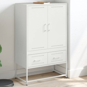 Kaltgewalzter weißer Stahlschrank 68x39x111,5 cm von , Sideboards - Ref: Foro24-846613, Preis: 113,26 €, Rabatt: %