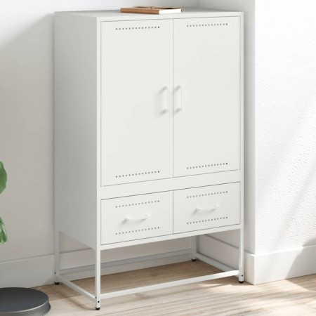 Kaltgewalzter weißer Stahlschrank 68x39x111,5 cm von , Sideboards - Ref: Foro24-846613, Preis: 113,26 €, Rabatt: %