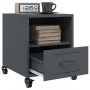 Bedside tables 2 units anthracite gray steel 36x39x43.5 cm by , Nightstands - Ref: Foro24-846709, Price: 80,49 €, Discount: %