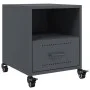 Bedside tables 2 units anthracite gray steel 36x39x43.5 cm by , Nightstands - Ref: Foro24-846709, Price: 80,49 €, Discount: %