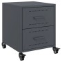 Bedside table in anthracite grey steel, 36x39x43.5 cm by , Nightstands - Ref: Foro24-846630, Price: 55,13 €, Discount: %