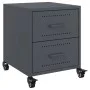 Nachttisch aus anthrazitgrauem Stahl, 36x39x43,5 cm. von , Nachttische - Ref: Foro24-846630, Preis: 54,60 €, Rabatt: %