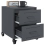 Bedside table in anthracite grey steel, 36x39x43.5 cm by , Nightstands - Ref: Foro24-846630, Price: 55,13 €, Discount: %