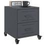 Bedside table in anthracite grey steel, 36x39x43.5 cm by , Nightstands - Ref: Foro24-846630, Price: 55,13 €, Discount: %
