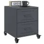 Bedside table in anthracite grey steel, 36x39x43.5 cm by , Nightstands - Ref: Foro24-846630, Price: 54,60 €, Discount: %