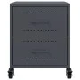 Nachttisch aus anthrazitgrauem Stahl, 36x39x43,5 cm. von , Nachttische - Ref: Foro24-846630, Preis: 54,60 €, Rabatt: %