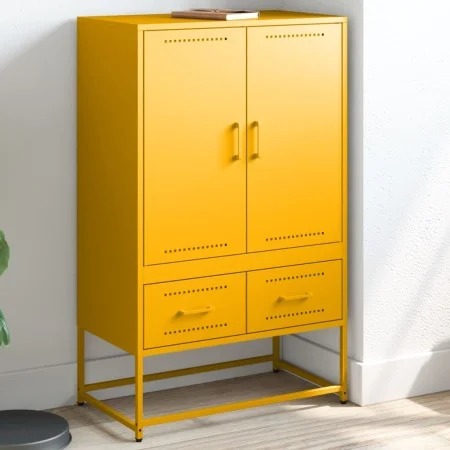 Kaltgewalzter Stahlschrank in Gelb 68x39x111,5 cm von , Sideboards - Ref: Foro24-846611, Preis: 151,14 €, Rabatt: %