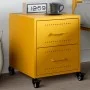 Yellow mustard steel bedside table 36x39x43.5 cm by , Nightstands - Ref: Foro24-846632, Price: 54,57 €, Discount: %