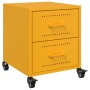 Mesita de noche acero amarillo mostaza 36x39x43,5 cm de , Mesitas de noche - Ref: Foro24-846632, Precio: 55,13 €, Descuento: %