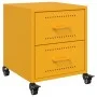 Yellow mustard steel bedside table 36x39x43.5 cm by , Nightstands - Ref: Foro24-846632, Price: 54,57 €, Discount: %