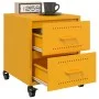 Nachttisch aus gelbem Senf-Stahl, 36x39x43,5 cm. von , Nachttische - Ref: Foro24-846632, Preis: 54,60 €, Rabatt: %