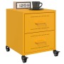 Mesita de noche acero amarillo mostaza 36x39x43,5 cm de , Mesitas de noche - Ref: Foro24-846632, Precio: 55,13 €, Descuento: %