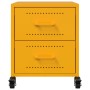 Mesita de noche acero amarillo mostaza 36x39x43,5 cm de , Mesitas de noche - Ref: Foro24-846632, Precio: 55,13 €, Descuento: %
