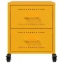 Nachttisch aus gelbem Senf-Stahl, 36x39x43,5 cm. von , Nachttische - Ref: Foro24-846632, Preis: 54,60 €, Rabatt: %