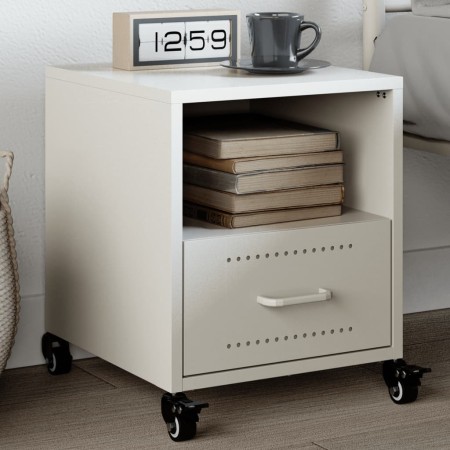 Nachttisch aus weißem Stahl 36x39x43,5 cm von , Nachttische - Ref: Foro24-846714, Preis: 45,65 €, Rabatt: %