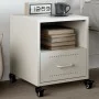 Mesita de noche acero blanco 36x39x43,5 cm de , Mesitas de noche - Ref: Foro24-846714, Precio: 45,23 €, Descuento: %