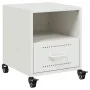 Mesita de noche acero blanco 36x39x43,5 cm de , Mesitas de noche - Ref: Foro24-846714, Precio: 45,23 €, Descuento: %