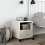 Mesita de noche acero blanco 36x39x43,5 cm de , Mesitas de noche - Ref: Foro24-846714, Precio: 45,23 €, Descuento: %